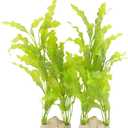 CNZ Aquarium Decor Fish Tank Decoration Ornament Artificial Plastic Plant 17.5-inch Java Fern, 2-Pack