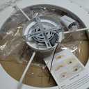 24'' Ceiling Fan with Light Fandelier Flush Mount Low Profile Wood Ceiling Fan with Dimmable LED Light 3 Color 6 Speeds