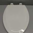 Bemis 1500EC Durable Wood Toilet Seat with Easy Clean Hinges, Made in USA, Elongated, Biscuit
