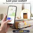 [Apple MFi Certified] Wallet Tracker Card with Apple Find My (iOS Only) Rechargeable Air Tracker Tags Bluetooth Wallet Finder IP68 Waterproof GPS Tracker Item Finder for Keys, Bags, Passport Black