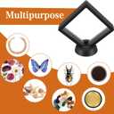 Kifmurase 15 PCS 3D Floating Display Case Challenge Coin Display Stand Holder Floating Frames Transparent PE Jewelry Storage Box Suspension Frames for Medal Specimen Medallions (3 Style)