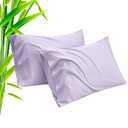TELUS Pillow Cases King Size 2 Pack, Bamboo Rayon Cooling Pillowcases with Envelope Closure, Cool Breathable Pillow Cover for Hot Sleepers & Night Sweats, 20x40 inch, Purple