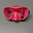 Cressi F1 Frameless Snorkeling Mask - Tempered Glass Lens - Low-Volume for Easy Clearing - Fold-Flat & Adjustable Straps (Pink)