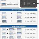 Extension Cord with USB Ports- 5 FT Power Strip with USB, 1625W Multi Outlet with 11 AC Outlet 6 USB (24W/4.8A), Charging Station for Multiple Devices, for Home, Office, Dorm, Gaming Room Essentials