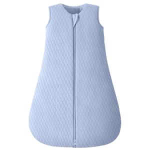 Yoofoss Baby Sleep Sack 12-18 Months TOG 2.5 Winter Baby Wearable Blanket, 100% Organic Cotton Toddler Sleeping Sack 2-Way Zipper Warm Quilted Sleep Sack (Large, Blue)