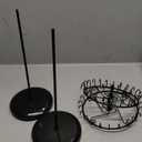 QWORK Spinning Jewelry Tree Display Stand, Jewelry Organizer with 23 Hooks, Black, 2 Pack