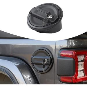 RT-TCZ Fuel Filler Door Locking Gas Tank Cap Cover Decoration Exterior Accessories for 2018-2023 Jeep Wrangler JL JLU,Black