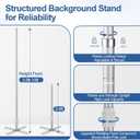 EMART Backdrop Stand Heavy Duty 10x10Ft, Pipe and Drape Background Frame Kit with X-Shaped Base, Adjustable Photo Booth Back Drop Stand for Party Wedding Birthday Decoration