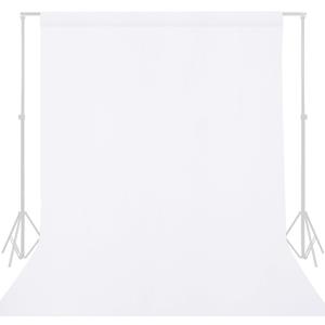 GFCC Wrinkle-Resistant White Backdrop Background for Photography Thick Photo Booth Backdrop for Photoshoot Background Screen Video Recording Parties Curtain(7.5FTX10FT)