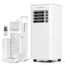 HAUSHOF 10, 000 BTU Portable Air Conditioners for Rooms up to 430 Sq. Ft, 3-in-1 AC Unit with Cooling, Fan & Dehumidifier, Quiet Operation, Remote Control, 24H Timer, LED Display & Window Kit Included