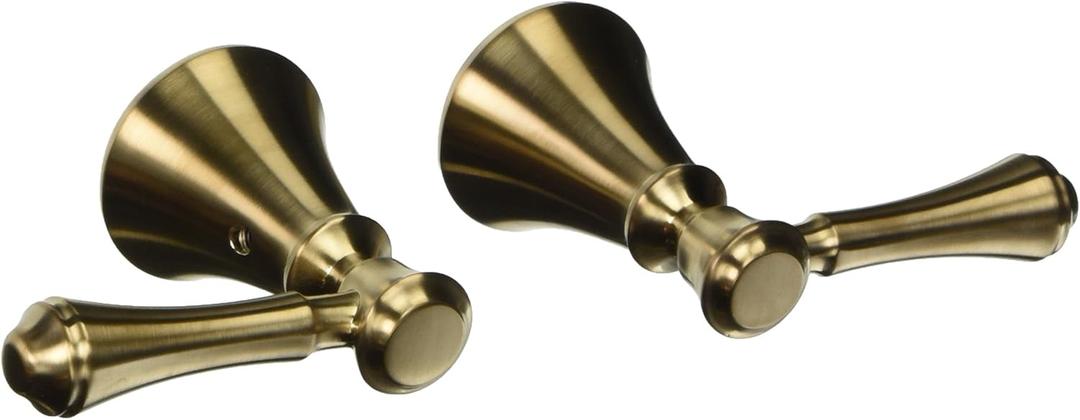 Delta Cassidy Brushed Gold Lever Bathroom Faucet Handle Set of 2, Champagne Bronze H297CZ (3.88 x 3.88 x 3.88 inches)