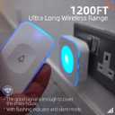 Wireless Doorbell Waterproof 1200 feet Door Bell with 2 Buttons with Different Tones Operating at 36 Melodies 4 Volume levels Flash Light 1 Receiver 2 Button White JSIEEM