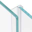 78" Sliding Shower Door Side Seal Strip Frameless Shower Door Side Sweep for 1/2" Framelss for Sliding Glass Door or Swing Door, with 3/5" Flip (2X39) (Transparent)