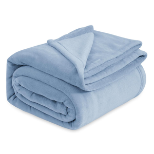 Bedsure Fleece King Size Blankets for Bed Light Blue - Soft Lightweight Plush Cozy Fuzzy Luxury Microfiber, 108x90 inches