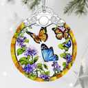 Christmas Ornament, Stained Glass Ornament, Christmas Ornaments for Tree, Hanging Ornaments for Home Decor & Xmas Decorations Holiday Decor, Gift Ideas, Perfect Holiday & Xmas Gifts - Butterfly