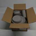 Homienly 40-Piece Wheat Straw Dinnerware Sets, Non Breakable Dinnerware, Cups, Plates and Bowls Sets for 8 - Microwave Dishwasher Freezer Safe, Grey (Gray)