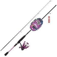 Ready-2-Fish 5 Ft 6 In MH Just Add Bait All-Species Purple Spinning Combo With Kit