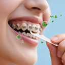 2 x Braces Flossers, 100 Count Floss Picks for Braces with Threader Design, Mint Flavored, Fits Under Arch Wires, Daily Oral Care for Adults & Teens