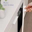 Peaha 10 Pack Kitchen Cabinet Handles 1-5/16 inch White Pulls for Dresser Drawers Door Edge Finger Pull Hardware