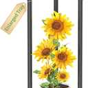 KMOTASUO 2 Tier Black Plant Stand Indoor for Large Tall Heavy Duty Planter, Multiple Sturdy Metal Flower Corner Rack for Narrow House Floor, Iron Vertical Level Round Orchi Holder Organizer, Modern