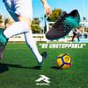 RUNIC Soccer Cleats for Men and Boys Firm Ground Cleats with Multi-Shaped Studs - Textured Forefoot- Soft Lining -Flexible Upper - Reinforced Stitching - Black/Gold - 6 (Green)