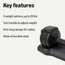 Amazon Basics Adjustable Dumbbell, 25 lb