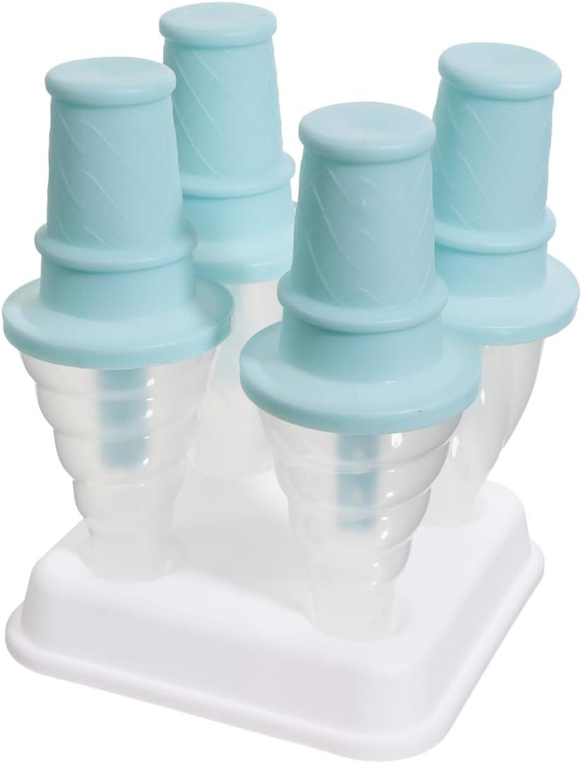Diy Ice Cream Cone Mold Silicone Maker Kitchen Supplies Ice Cube Tray for Homemade Lollies and Treats 6-Cavity 6.3X4.9X4.9 Inch