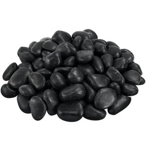 1-2 Inch Black Pebbles for Plants, 2 lbs River Rocks Decorative Black Stones, Ideal for Fish Tank, Vases, Crafting, Home Decor and Garden Landscaping Rocks