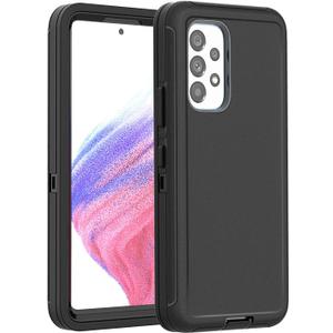 AICase for Galaxy A53 5G Case, Heavy Duty Drop Protection Full Body Rugged Shockproof/Dust Proof Military Protective Tough Durable Phone Cover for Samsung Galaxy A53 5G (Black)