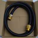 Giraffe Hybrid Leader Hose 5/8" x 6ft, Custom Length, NO Kink, Flexible, Leakproof Water Hose with Male to Female Fittings, 600 Burst PSI (Black and Orange)