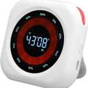 Sorandy Digital Visual Timer Rechargeable, Silent Desk Timer with Large VA Display, Adjustable Brightness, Volume Productivity Timer with Magnetic Backing and Stand for Cooking,