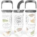 SANDJEST Christian Tumbler with Handle 30oz, Religious Gifts for Women, Inspirational Gifts for Her for Birthday Christmas Mothers Day, Stainless Steel Flip Straw Insulated Tumblers Coffee Travel Cup