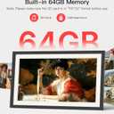 BIGASUO 21.5" Large Digital Picture Frame 64GB, Frameo Digital Photo Frames WiFi with 1920x1080 FHD IPS Touch Screen, Share Photos/Videos Via Frameo App/USB/SD, Photo Gifts for Parent and Grandparent
