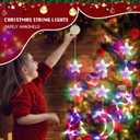 EVOIONOS Christmas Window Lights Decorations Battery Operated with Suction Cup Couple, 3 Pack Colorful Moon Reindeer and Christmas Tree Christmas Window Lights