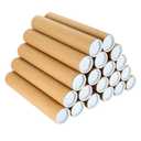 ZOFORTY 20 Pack 2 x 12 Inch (11.8) Mailing Tubes with Caps, Cardboard Poster Tubes for Shipping Posters, Art Prints, Kraft