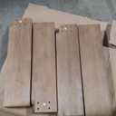 Plank+Beam Modern Rectangular Side Table, Slim Side Table for Living Room, Narrow Nightstand for Small Spaces, Wood End Table for Bedroom, Pecan Wirebrush (25 Inch Rectangular Table without Shelf)