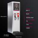 Water Boiler Eletric Commercial Hot Water Dispenser Countertop Silver 15L with Filter Automatic 1500W Fast Heating for Restaurant, Home, Office