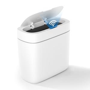 MOPALL Automatic Motion Sensor Bathroom Trash Can with Lid, 3.5 Gallon Touchless Garbage Can, IPX5 Waterproof Smart Small Waste Basket for Bedroom Kitchen Office