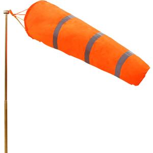 ANLEY 40-Inch Windsock - Rip-stop Polyester Wind Direction Measurement Sock Bag with Reflective Belt - For Outdoors Airport Farm & Park - Orange 3.3 Feet