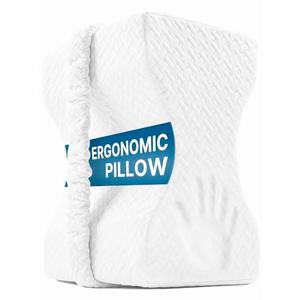 UJPFEO Knee Pillow for Side Sleepers-Memory Foam Leg Pillow for Between Legs-Sciatica,Hip&Back Pain Relief,Spinal Alignment Leg Cushion,White