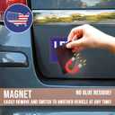 2 x Magnet Sticker Subtle Let's Go Taco Magnetic Anti Funny Leftist Feminist Social Justice Human Rights Black Blue Magnet for Bumper, Refrigerator, Cruise Door, Car, Truck 7.5x3.75in
