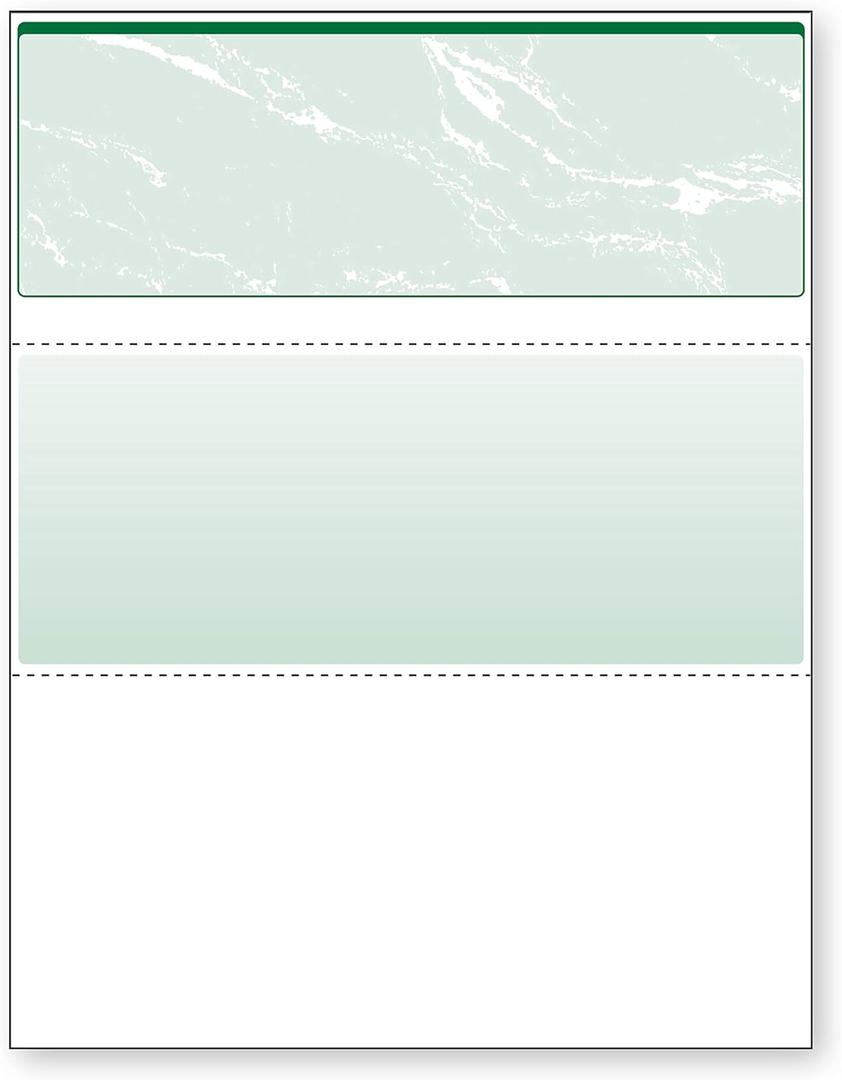 DocuGard Green Marble Top Check, 8.5 x 11 Inches, 24 lb, 500 Sheets, 1 Check Per Sheet (04502)