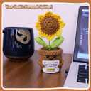 2 x Handmade Crochet Sunflower Emotional Support Doll  Gift for Friends, Family, Women, Teachers, Sons, Daughters, Coworkers Ideal for Birthdays, Christmas, Potted Flower, Cute Desk Decor Positive Vibes