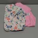 ZIGJOY Baby Transitional Swaddles for Newborns: 0.5 Tog Arms Up Sleep Sack 3-6-12 Months Soft Cotton Shark Fin 2 Way Zipper (2 Pack-pink&flower)