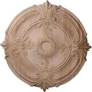 Ekena Millwork 20"OD x 1 3/4"P Carved Acanthus Leaf Ceiling Medallion, Cherry (Fits Canopies up to 2")