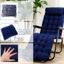 Kigley 2 Set 67'' x 21'' Chaise Lounge Cushions for Outside Bench Cushions for Outdoor Furniture Chaise Lounge Pads Outdoor with Headrest 8 Ties, Navy Blue, 67 x 21 x 3.2 inches
