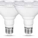 Flaspar 2 Pack PAR30 LED Flood Light Bulb Outdoor, 12W 100W Equivalent Spotlight Indoor, 1100LM Dimmable Track Lighting E26 5000K Daylihgt White LED Flood Bulbs for Security Recessed Bulb Lighting