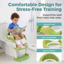 SereneLife 2-in-1 Potty Chair & Potty Training Seat with Step Stool Ladder - Height Adjustable Kids/Toddler Toilet Seat with Stable Anti-Slip Design, Cushioned Seat & Splash Guard For Boys Girls