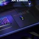 RGB Gaming Mouse Pad LED Pixel Display with Custom Animations, Tempered Glass, Anti-Slip Base, App Control for Keyboard & Mouse, Multiple Sizes, S 13.8 x 11.9 in,Black