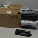 4 Pack Pull Out Spice Rack Organizer for Cabinet, 2 Tier Metal Slide Out Seasoning Organizer and Storage Heavy Duty Vertical Spice Rack Shelf Pullout for Kitchen Cabinets No Drilling (Black)